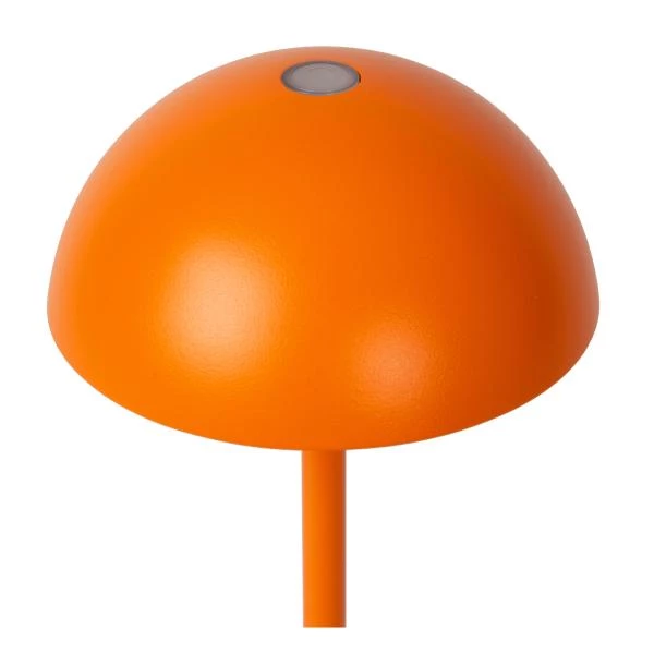 Lucide JOY - wiederaufladbare Tischlampe Innen/Außen - Akku/Batterie - Ø 12 cm - LED Dim. - 1x1,5W 3000K - IP54 - Orange - detail 2